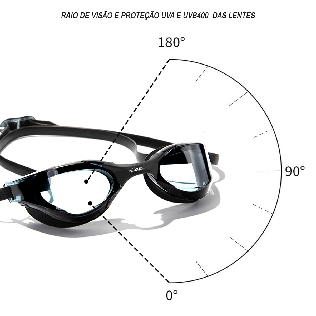 Encontraproduto.com.br - Óculos de Natação Gold Sports Snake Performance 5.0 - Lentes Clear HD