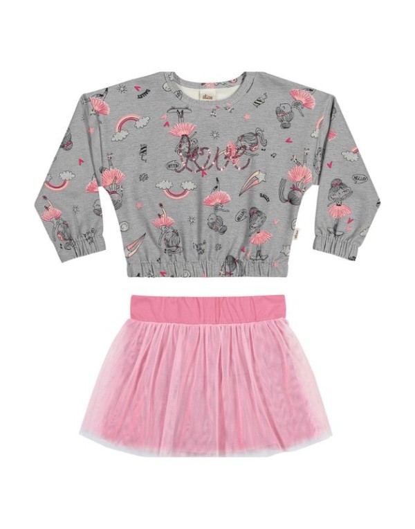 Conjunto Elian Menina Infantil Inverno Estampa Frontal 1/3 - 231762