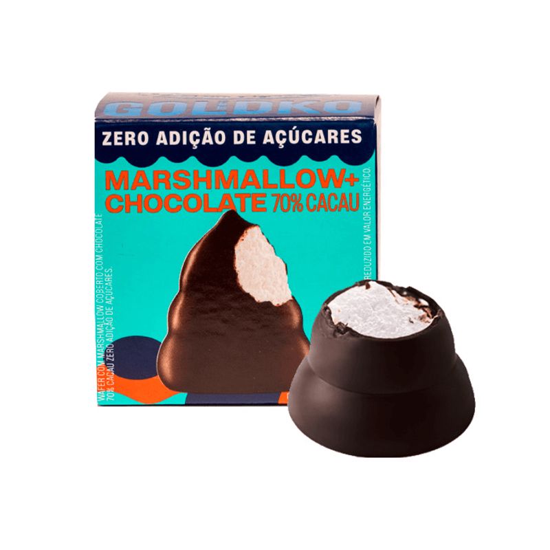 Wafer Musa Com Marshmallow Coberto de Chocolate 70% Cacau Zero Açúcar 30g