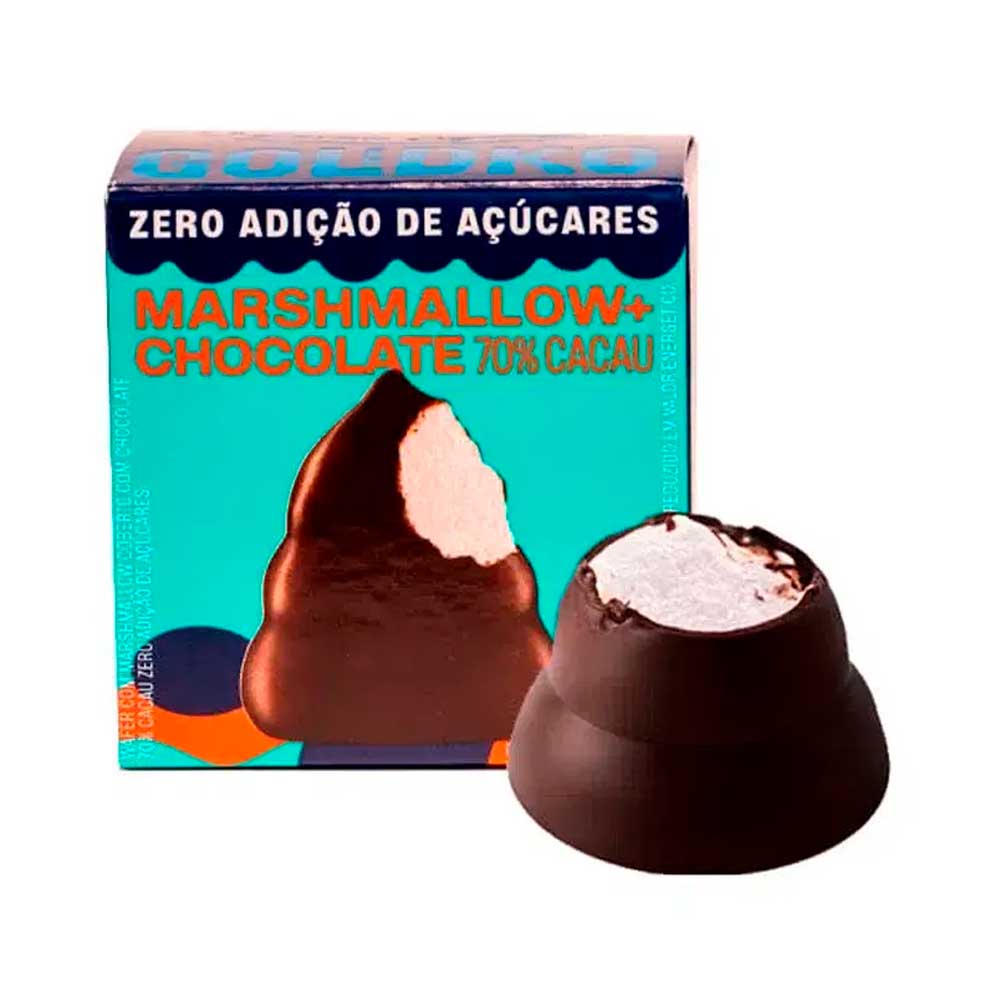 Encontraproduto.com.br - Wafer Musa Com Marshmallow Coberto de Chocolate 70% Cacau Zero Açúcar 30g