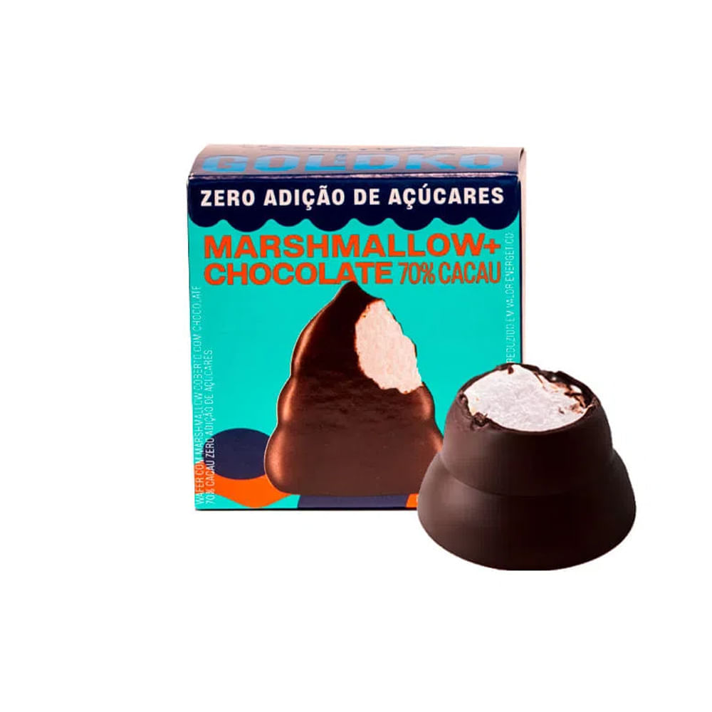 Encontraproduto.com.br - Wafer Musa Com Marshmallow Coberto de Chocolate 70% Cacau Zero Açúcar 30g
