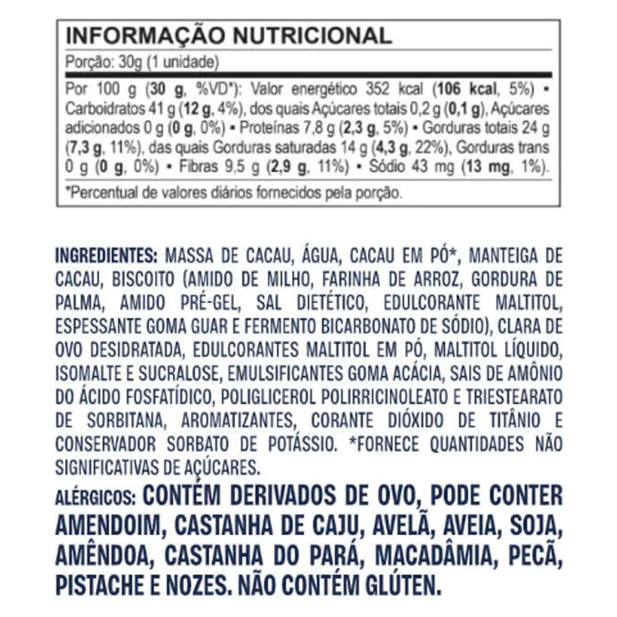 Encontraproduto.com.br - Wafer Musa Com Marshmallow Coberto de Chocolate 70% Cacau Zero Açúcar 30g