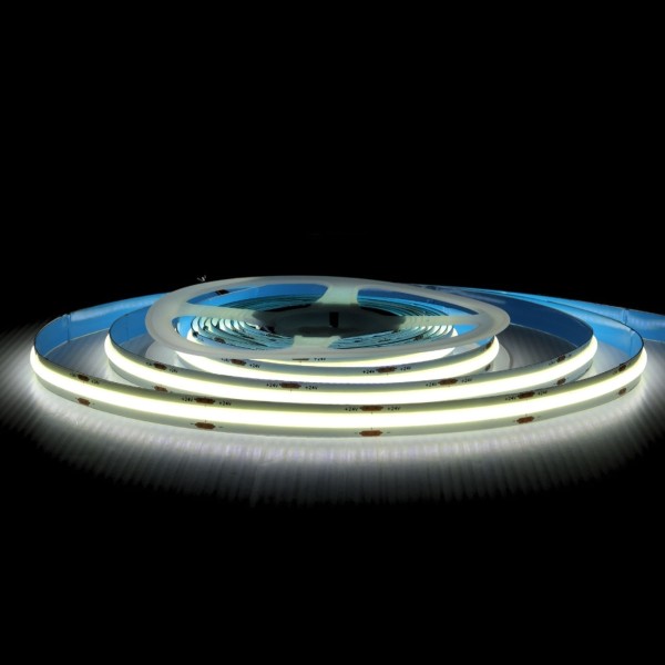 Fita LED 24V COB Pro 20W/M 2000 Lúmens 6500K Branco Frio Interna - Rolo 5 Metros Ayla