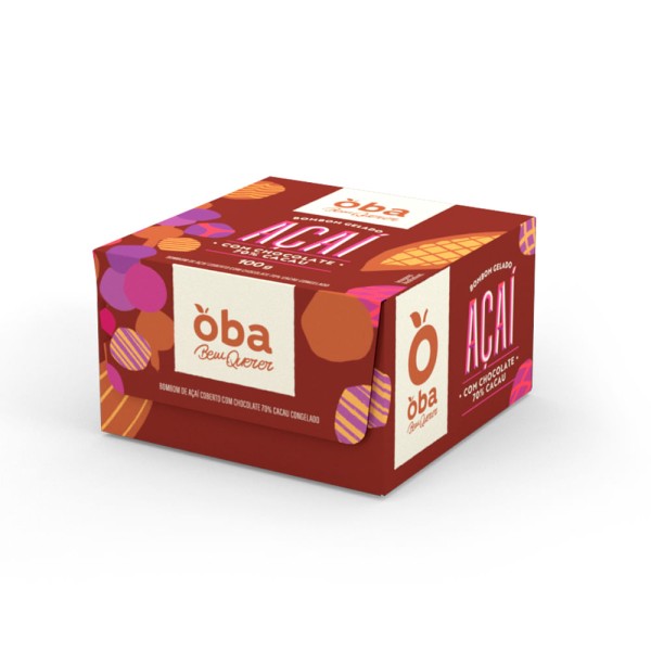 Encontraproduto.com.br - Bombom De Açaí Coberto Com Chocolate 70% Cacau Oba Bem Querer 100 G
