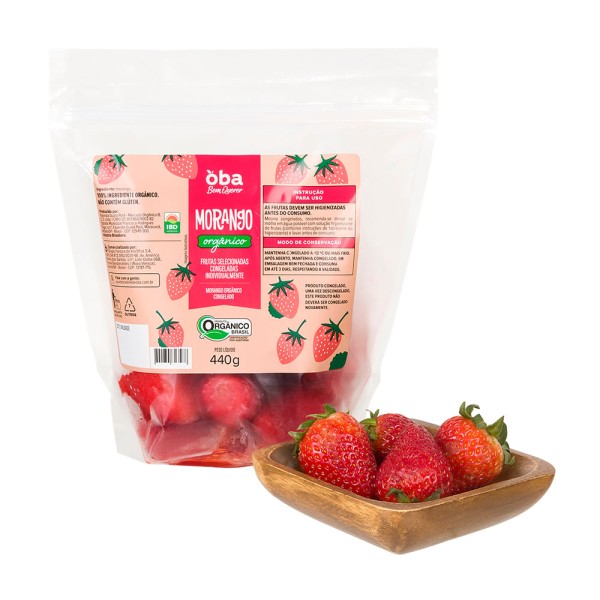 Encontraproduto.com.br - Morango Orgânico Congelada Oba Bem Querer 440 G