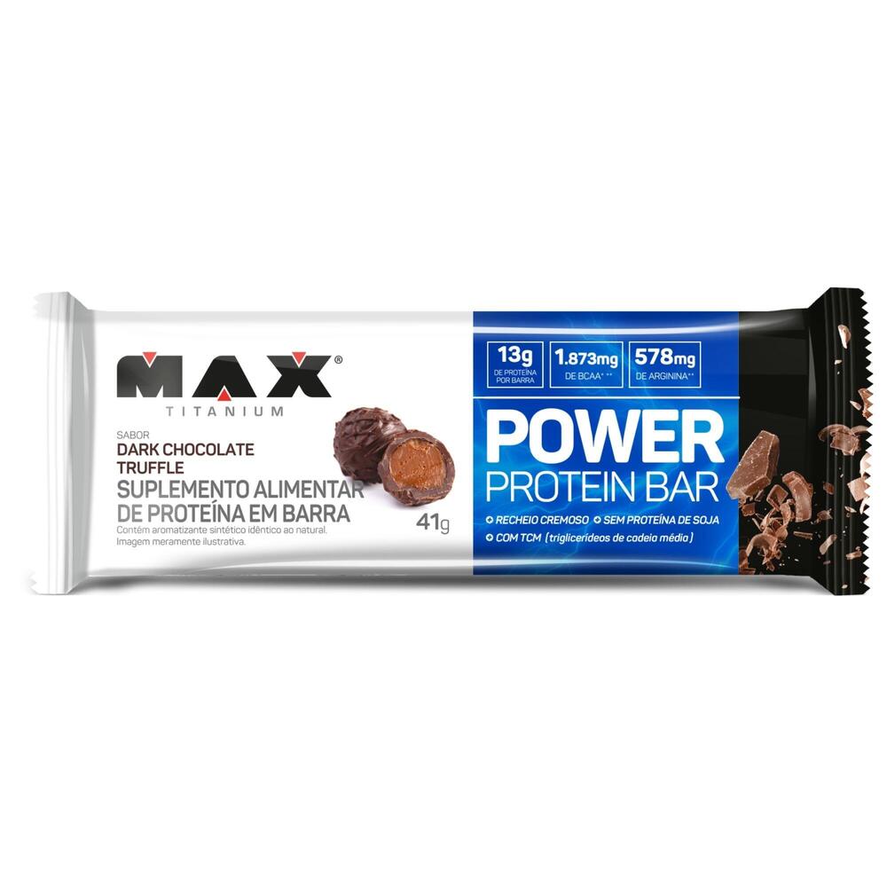 Encontraproduto.com.br - Barra Power Protein Max Titanium Chocolate Truffle 1 Unidade 41g