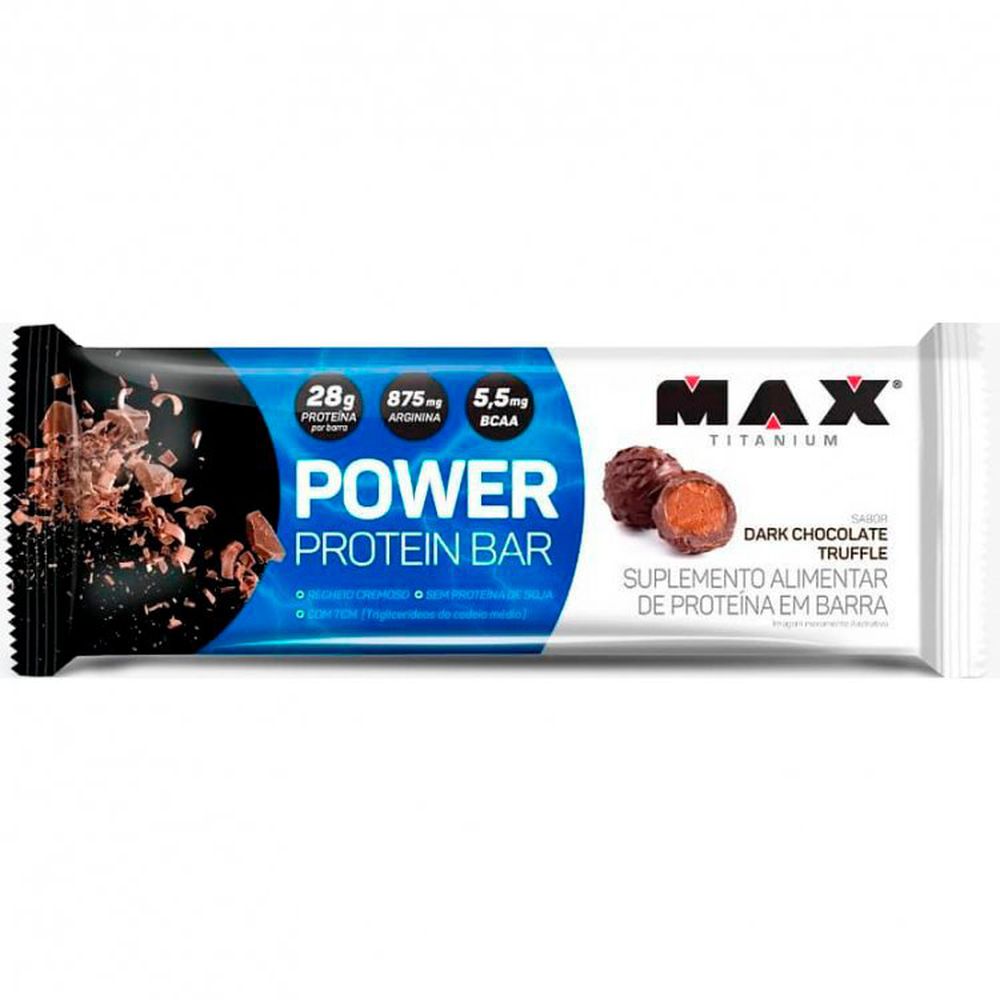 Encontraproduto.com.br - Barra Power Protein Max Titanium Chocolate Truffle 1 Unidade 41g