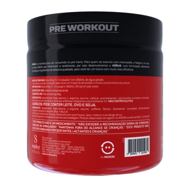 Encontraproduto.com.br - Suplemento Alimentar Pre Workout Horus 300g Max Titanium