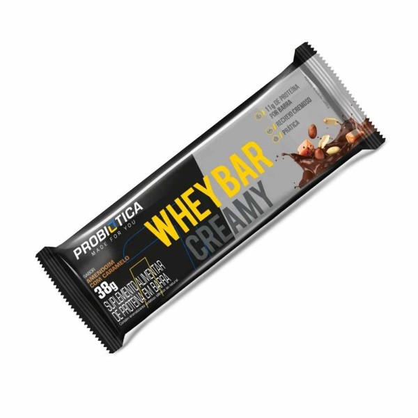 Barra Whey Bar Creamy 38g - Probiótica Sabor Torta De Maçã