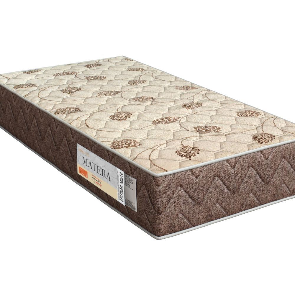 Colchão Solteiro Matera St (eps - D33 Misto Espuma) 24x78x188cm Marrom-bege