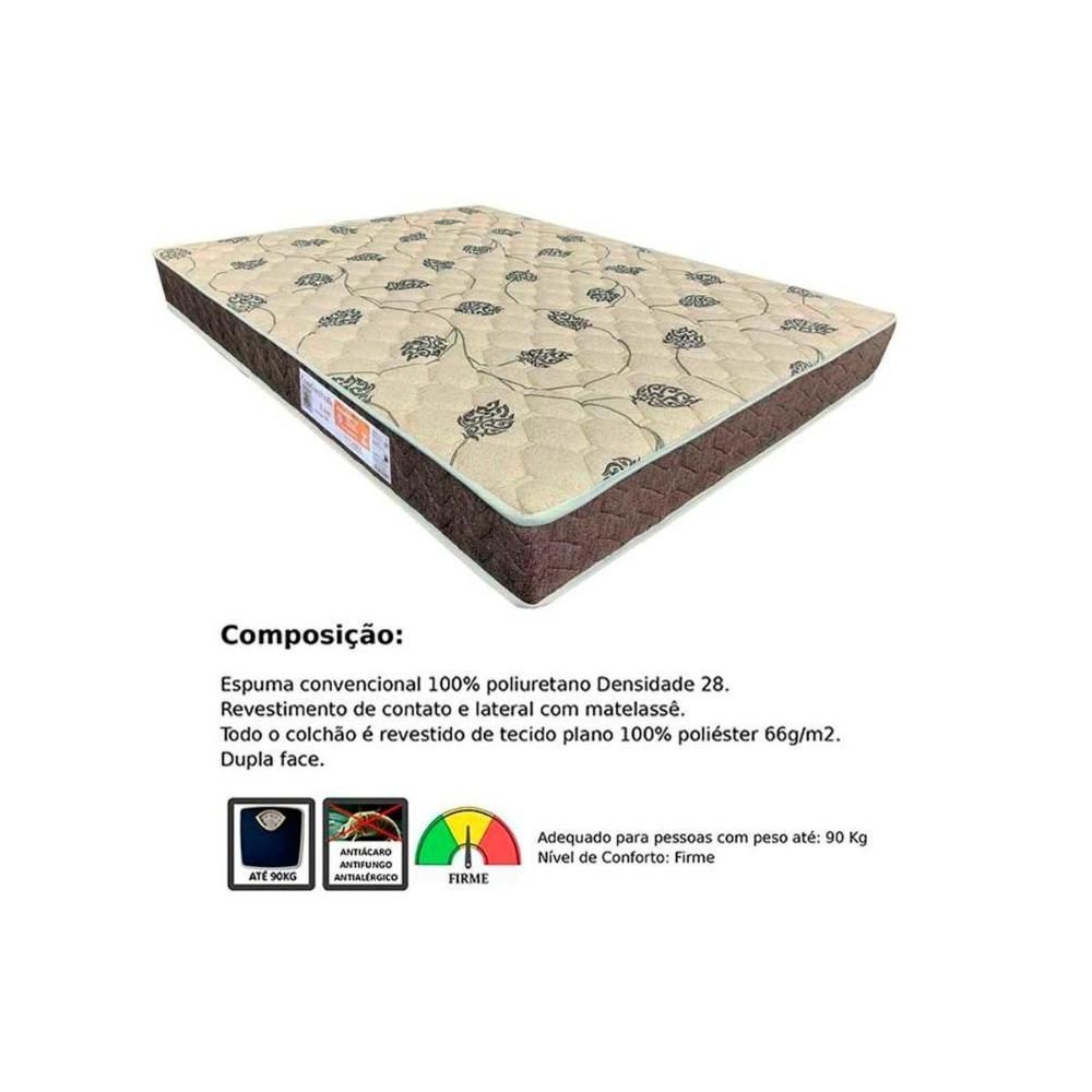 Encontraproduto.com.br - Colchão Viúva Espuma D28 Comfortpedic (128x188x17) - Orthoflex