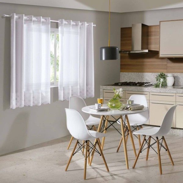 Cortina para Cozinha Duplex Brisa 3,00m x 1,20m - Bella Janela