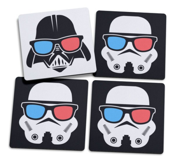 Encontraproduto.com.br - Jogo De Porta Copos Geek Side Faces - 4 Peças