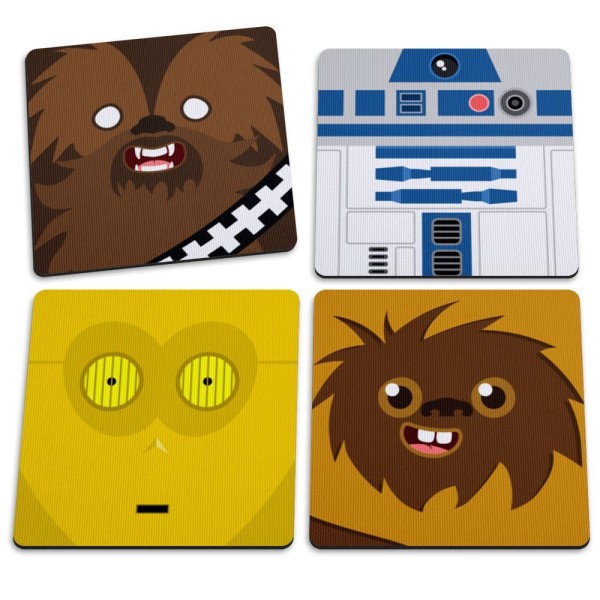 Encontraproduto.com.br - Jogo De Porta Copos Geek Side Faces - 4 Peças