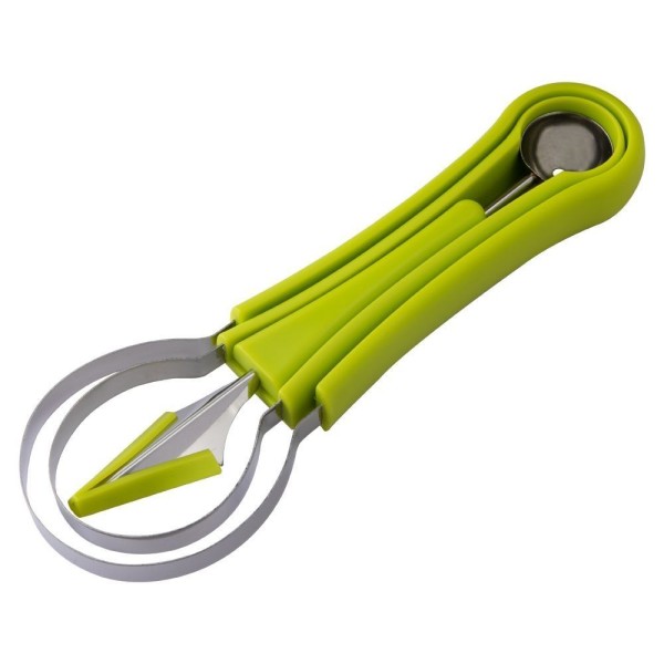 Encontraproduto.com.br - Kit Cortador De Frutas Multifunções Com Boleador Aço Inox