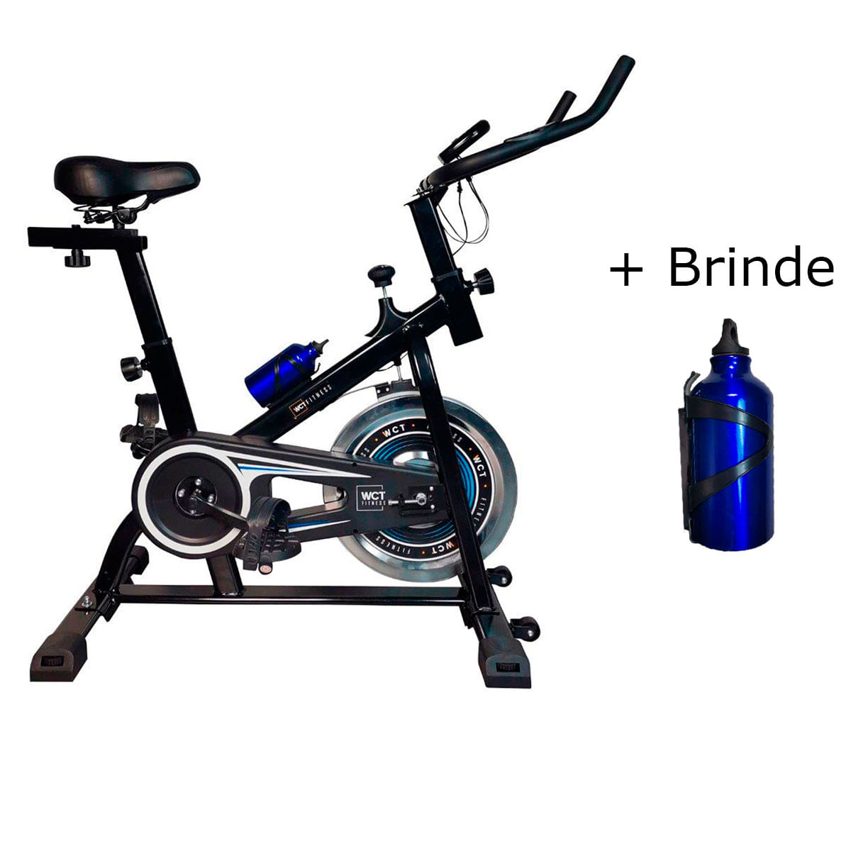 Encontraproduto.com.br - Bicicleta Spinning Com Roda De Inercia De 8kg - Preto E Amarelo