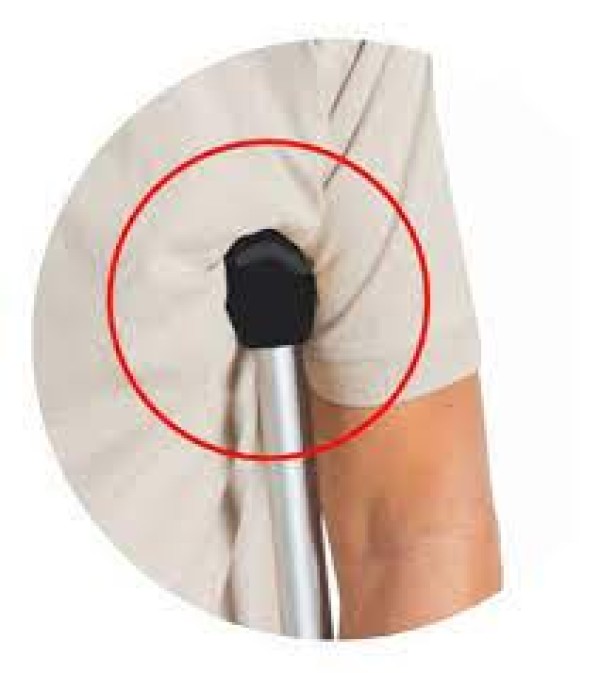 Encontraproduto.com.br - Protetor ortopédico p/ muleta universal unid Bege  Ortho Pauher