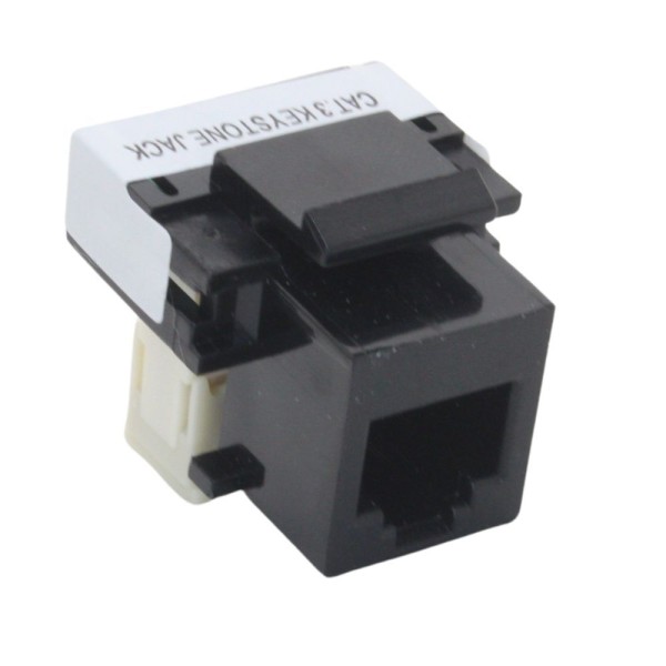 Encontraproduto.com.br - Conector Rj 11 Keystone 4 Pinos - Preto