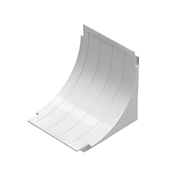 Curva Vertical Alumínio 90° R60 25/45Mm Interna Branco Plana Ranhurada Dt-38046.60 110850 Dutotec
