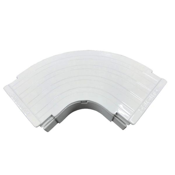 Encontraproduto.com.br - Curva Horizontal Alumínio 90° R30 25Mm Externa Branco Plana Ranhurada Dt-38642.30 111283 Dutotec