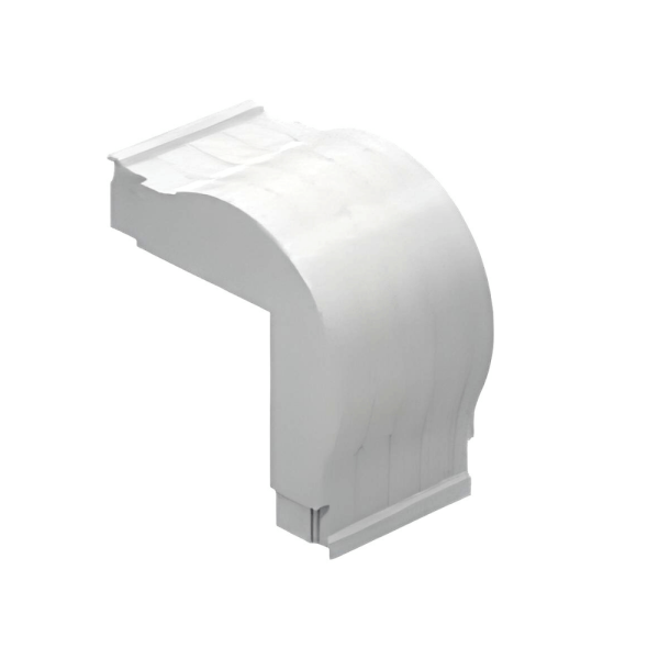 Encontraproduto.com.br - Curva Vertical Alumínio 90° R30 25Mm Externa Branco Plana Ranhurada Dt-38242.30 111423 Dutotec