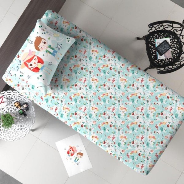 Jogo De Cama Portallar Solteiro Malha Mista Travel 2 Pçs Verde