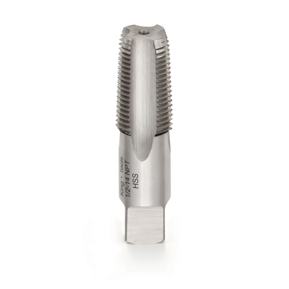 Encontraproduto.com.br - Macho Manual Rosca 1/2 NPT (Haste Fina) Cônico Para Tubo (NPT) Individual Kingtools 2006 1/2 NPT