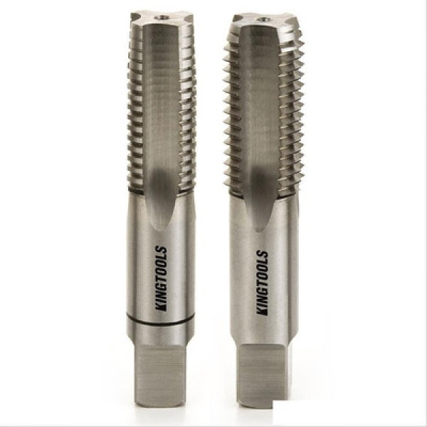 Encontraproduto.com.br - Jogo de Macho Manual Rosca 7/16 UNC Unificada Grossa DIN351 Seriado Kingtools 2002 7/16 UNC (1/X/3)
