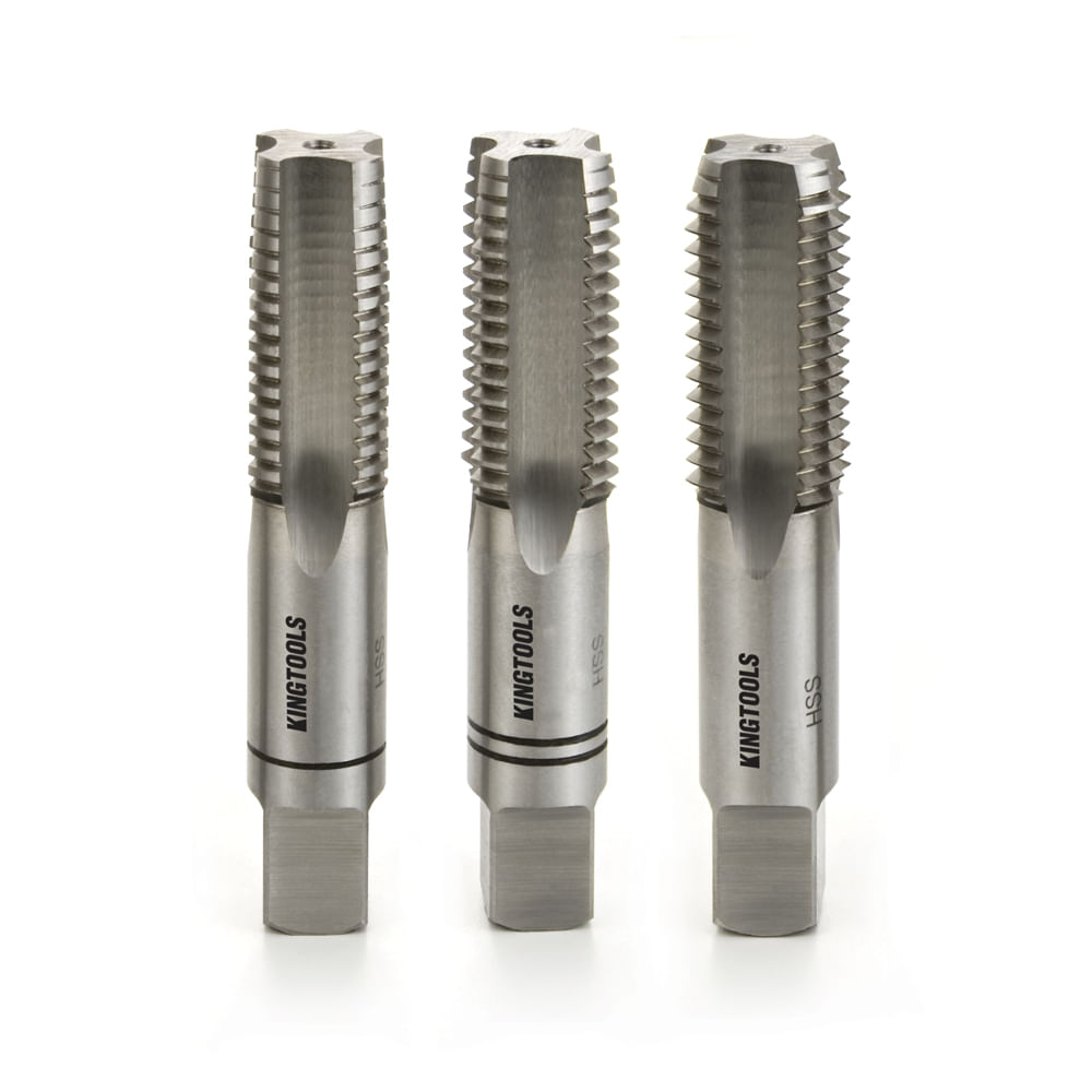 Encontraproduto.com.br - Macho Manual Rosca 1/4 BSW Whitworth DIN 351 Seriado (BSW) 3º Macho Kingtools 2003 1/4 BSW (X/X/3)
