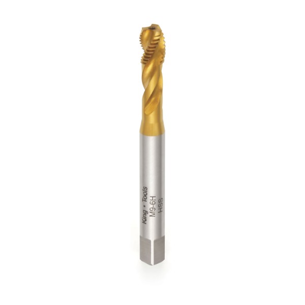 Encontraproduto.com.br - Macho Máquina Rosca M6X1 Métrica Grossa (M) Ponta Helicoidal Haste Kingtools 2100/1 M6X1-TIN
