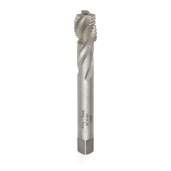 Macho Máquina Rosca 3/8 UNC Unificada Grossa (UNC) Ponta Helicoidal Kingtools 2106/1 3/8 UNC