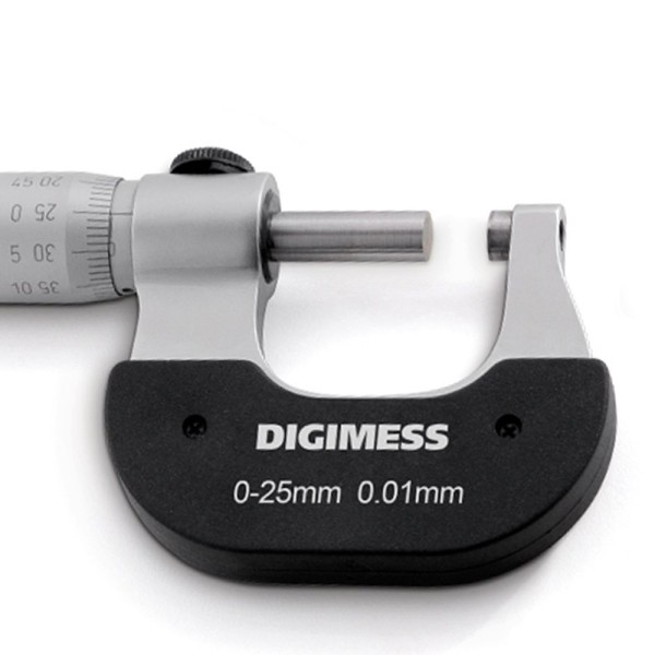 Encontraproduto.com.br - Micrômetro Externo(para Canhotos) - Cap. 0-25mm - Graduação De 0,01mm - Ref. 110.455 - Digimess