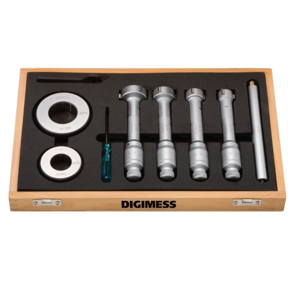 Encontraproduto.com.br - Jogo de Micrômetro Interno com 3 Pontas de Contato Capacidade 20-40mm Digimess 110.694C