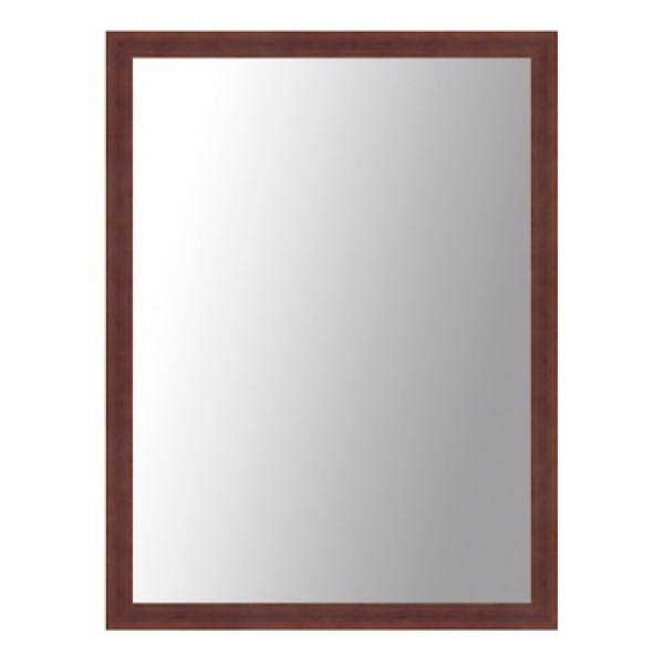 Encontraproduto.com.br - Espelho Retangular Com Moldura De Madeira Maciça 60cmx40cm Decore Pronto Marrom