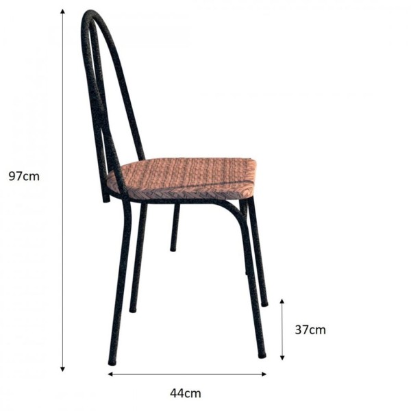Conjunto de Mesa e 4 Cadeiras Thais Artefamol
