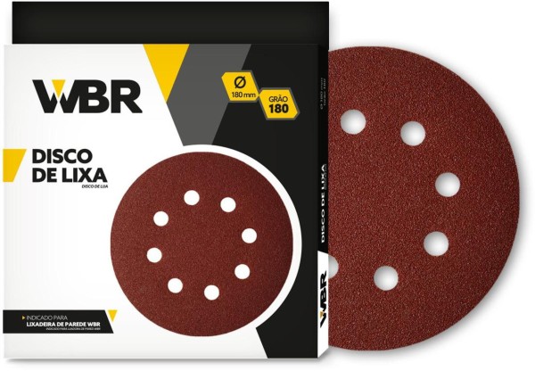 Encontraproduto.com.br - Disco Lixa 180mm grão 180 cart.10pc.WBR ref.909246