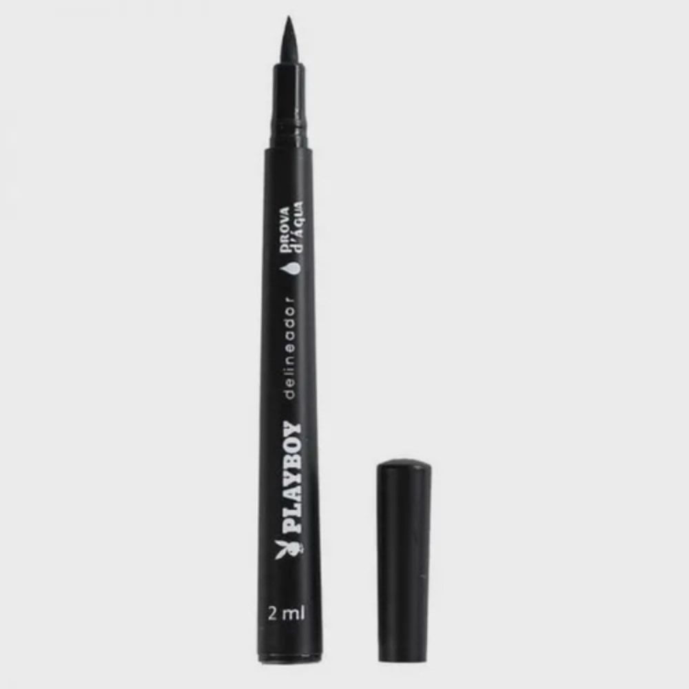 DELINEADOR LÍQUIDO PARA OLHOS PLAYBOY PRETO 2ML PROVA DAGUA