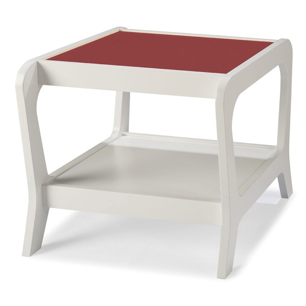 Mesa Lateral Marley Branca e Bordo