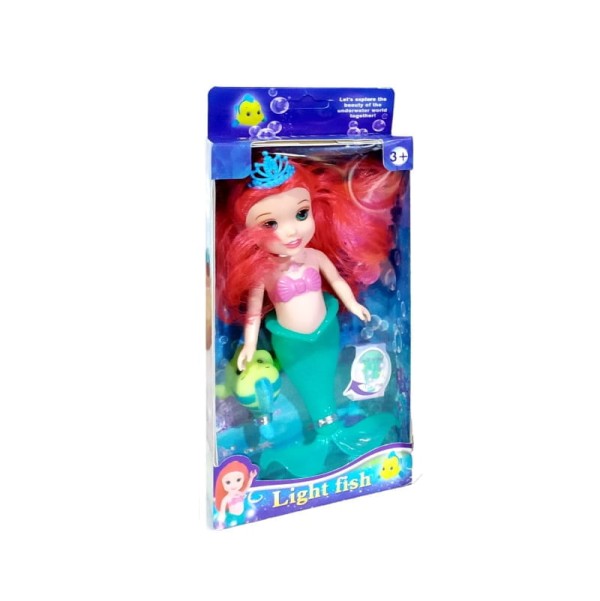 Encontraproduto.com.br - Brinquedo Boneca Ariel Sereia Com Linguado e Acessórios Verde