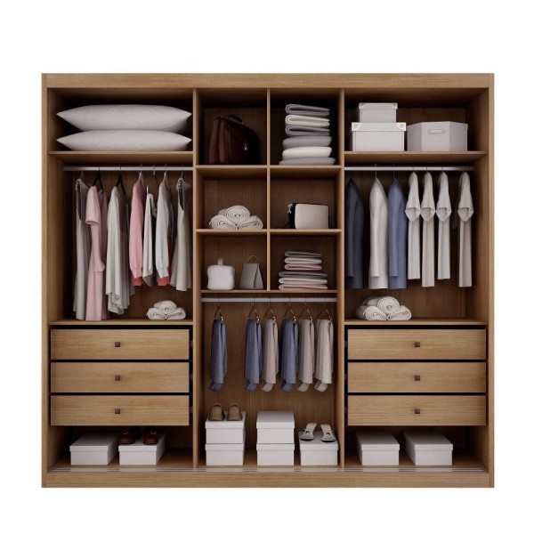Encontraproduto.com.br - Guarda Roupa 100% Mdf 6 Gavetas Cumaru