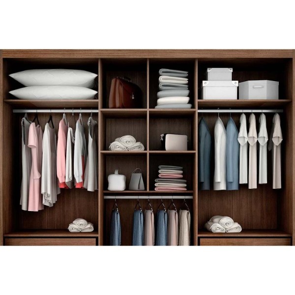 Encontraproduto.com.br - Guarda Roupa 100% Mdf 6 Gavetas Cumaru