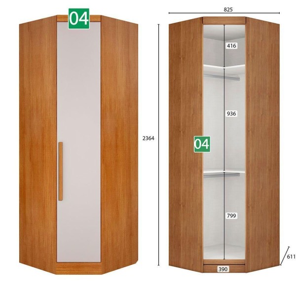 Encontraproduto.com.br - Guarda-roupa Em Mdf Com 12 Portas E 8 Gavetas Cumaru/fendi