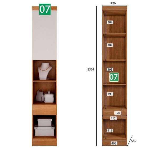 Encontraproduto.com.br - Guarda-roupa Em Mdf Com 12 Portas E 8 Gavetas Cumaru/fendi