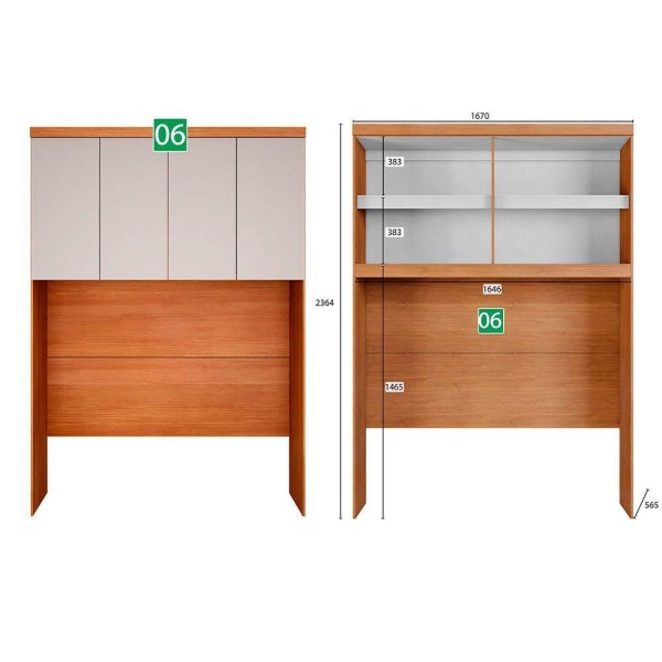 Encontraproduto.com.br - Guarda-roupa Em Mdf Com 12 Portas E 8 Gavetas Cumaru/fendi