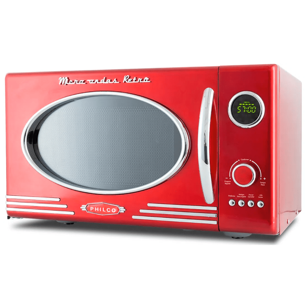 Encontraproduto.com.br - Micro-ondas Retrô Philco PMR26V 26L 1400W Vermelho 110V