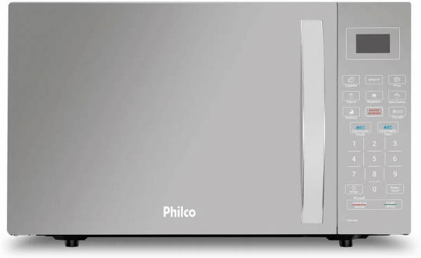 FORNO MICRO-ONDAS 26 LITROS PHILCO PMO26EB BRANCO 220V ESPELHADO