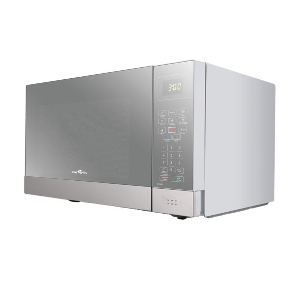Encontraproduto.com.br - Micro-ondas Britânia 26 Litros com Porta Espelhada Branco BMO26IEB - 127 Volts