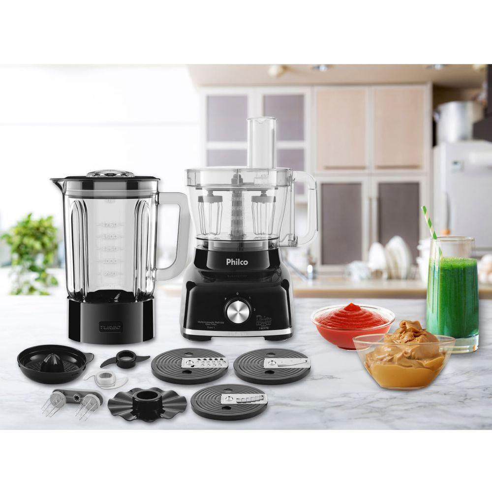 Multiprocessador Philco PMP1600P Glass Turbo 9 em 1 220V