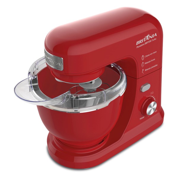 Encontraproduto.com.br - Batedeira Planetária Britânia BBP700V Turbo Vermelho 700W 4L