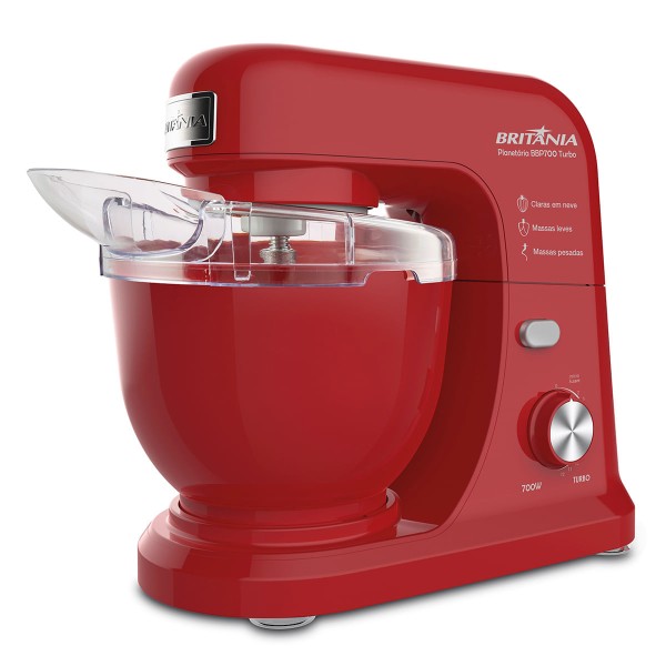 Encontraproduto.com.br - Batedeira Planetária Britânia BBP700V Turbo Vermelho 700W 4L